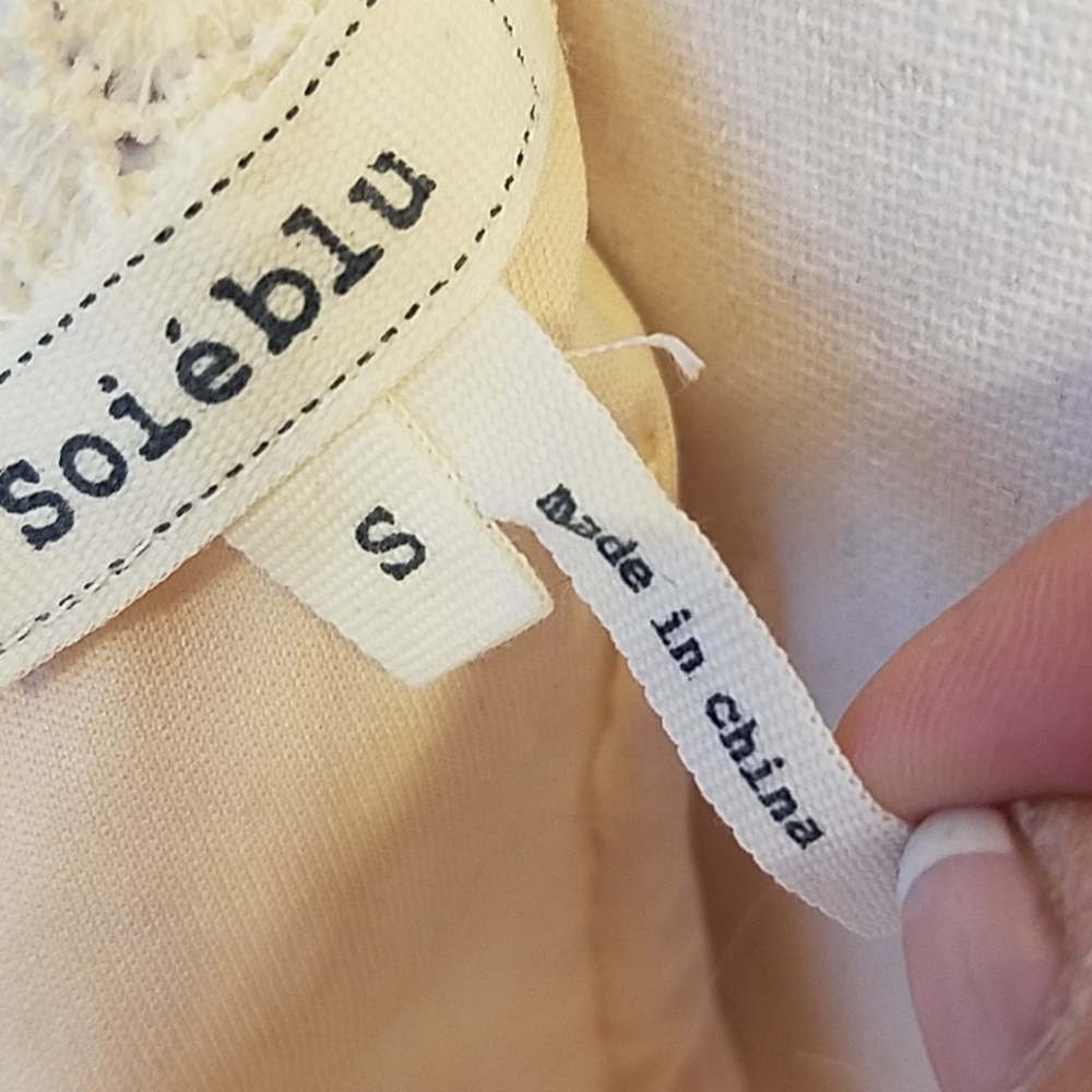 EUC Soieblu Off White Lace w/ Nude Lining Dress S - Picture 4 of 5